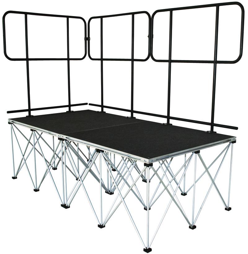 Single LED display on a floor stand at an event