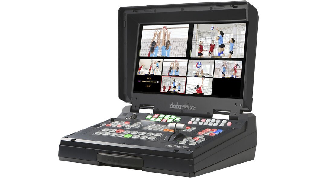 Coiled SDI and HDMI cables with power adapters