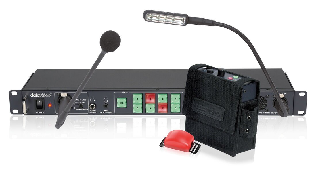 Tally light and intercom headset