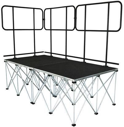 stages with guards stages with handrails